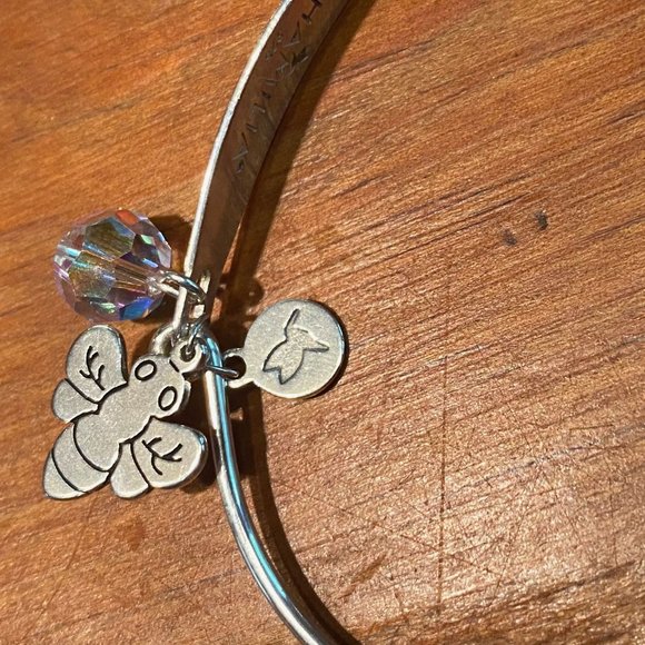 CHAMILIA STERLING SILVER ID BRACELET "BE AWESOME" WITH SWAROVSKI CRYSTAL NWT - Picture 9 of 9